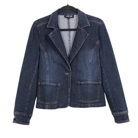 Contrast Jeans Denim Jacket - Picture 2 of 16